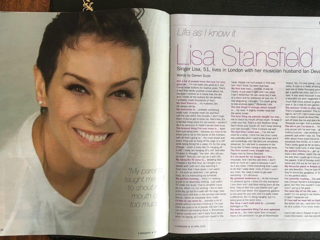 UK S Magazine April 2018 TWIGGY Jacquie Beltrao LISA STANSFIELD