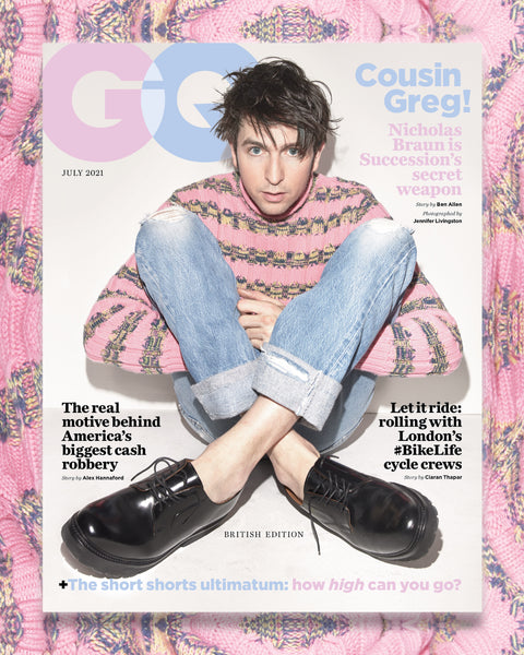 British GQ Magazine July 2021: NICHOLAS BRAUN COVER FEATURE Sucession ...