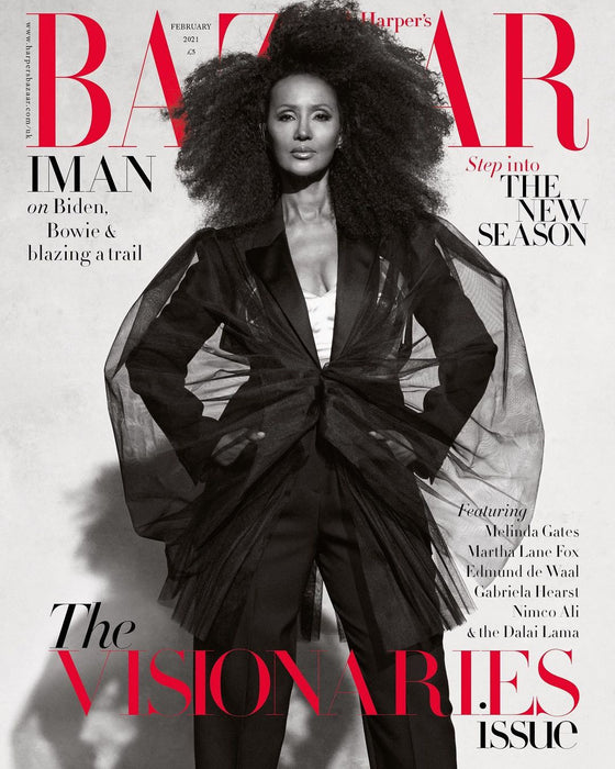 Harper's Bazaar UK - February 2021 - IMAN - David Bowie