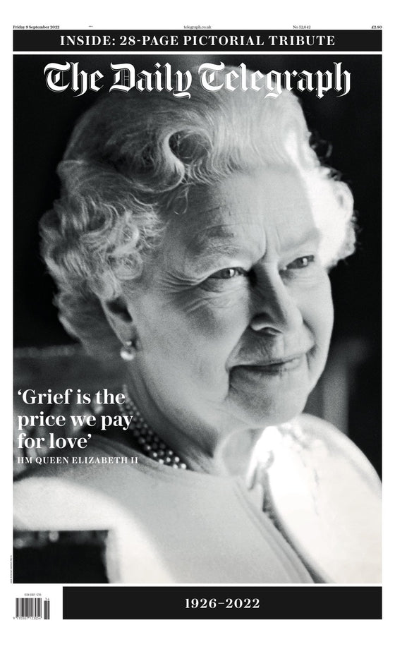 The Daily Telegraph Newspaper - 9th September 2022 - Queen Elizabeth II 1926-2022 Tribute