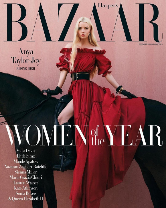 Anya Taylor-Joy for Harper's Bazaar UK - December 2022 (Defective Cover)