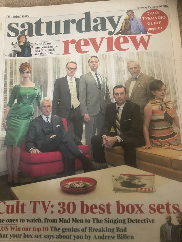 UK Times Review October 2012 Mad Men Cover - Christina Hendricks