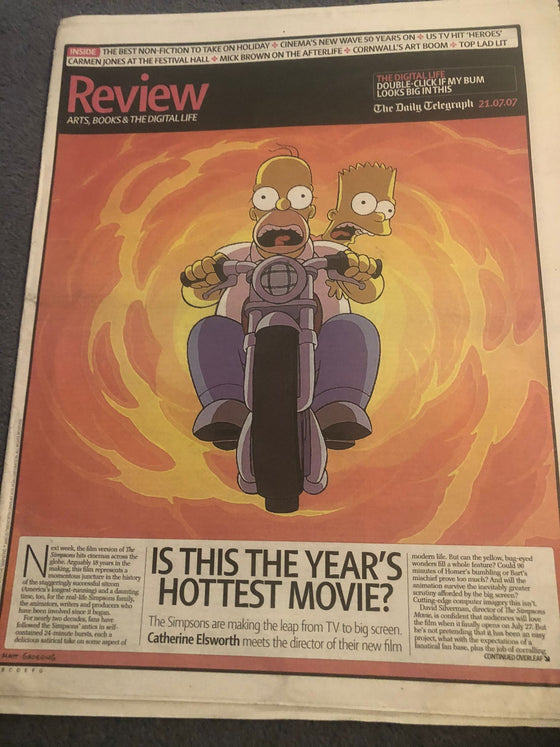 TELEGRAPH REVIEW 21/07/2007 THE SIMPSONS COVER