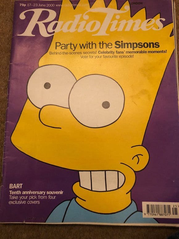 RADIO TIMES Magazine 17/06/2000 THE SIMPSONS