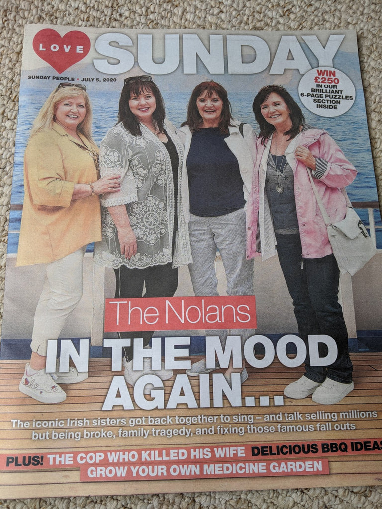 Love Sunday Magazine July 2020 THE NOLANS Cover Feature