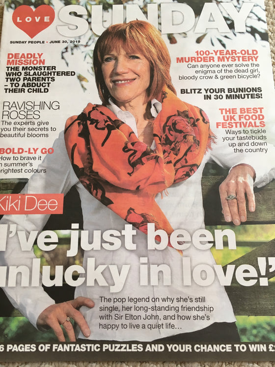 UK LOVE SUNDAY MAGAZINE JUNE 2019: KIKI DEE COVER INTERVIEW ON ELTON JOHN