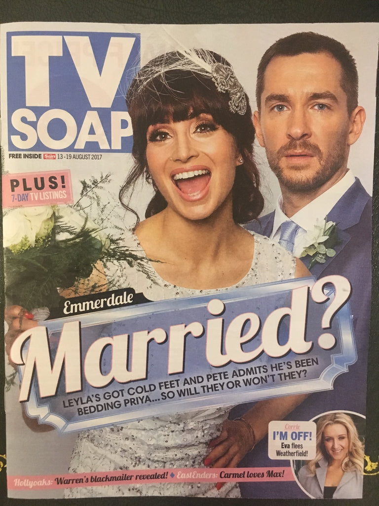 TV Soap Magazine 13 August 2017 Joe Gill Anthony Quinlan Roxy Shahidi Emmerdale