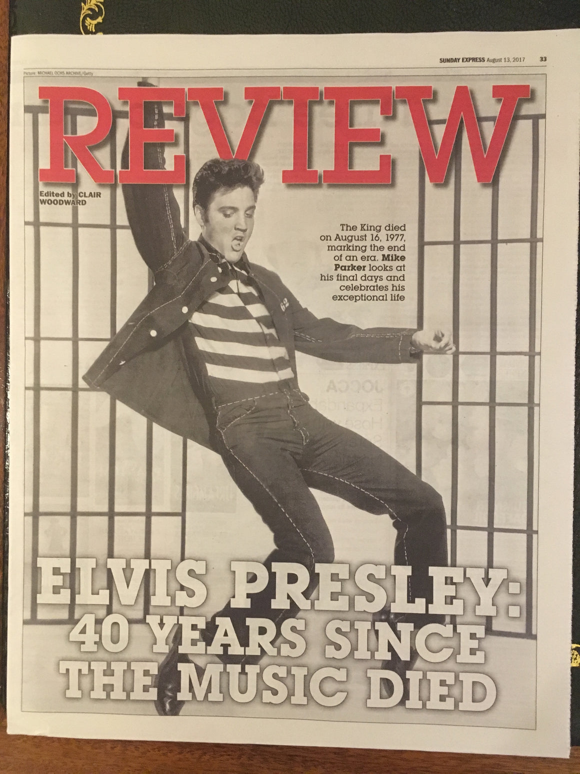 Sunday Express Review 13th August 2017 Elvis Presley 40 Years UK Cover Story