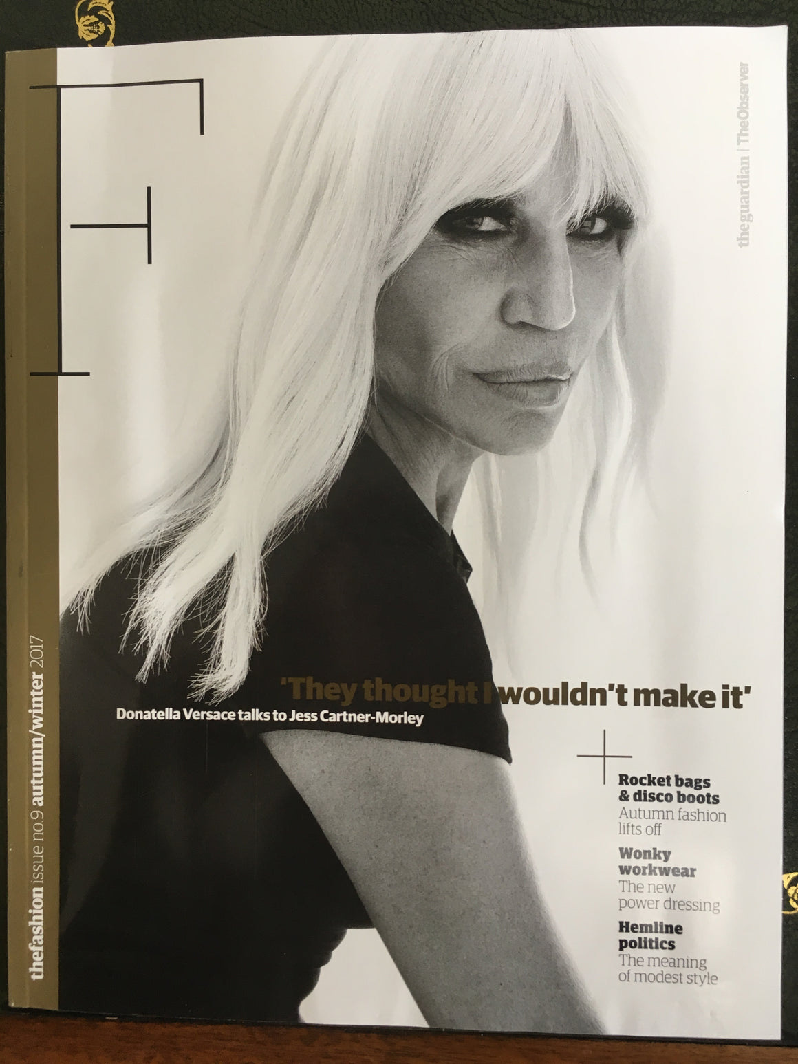 Donatella Versace ON THE COVER OF GUARDIAN FASHION MAGAZINE