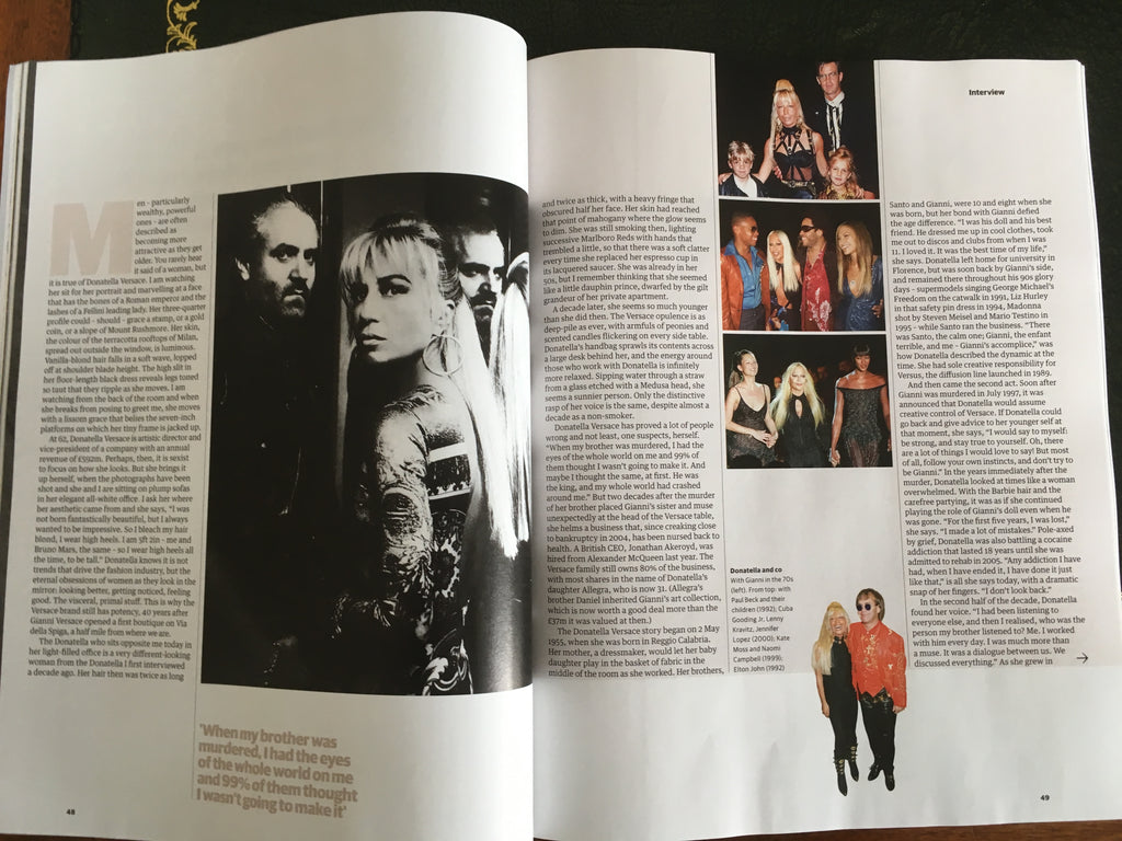 UK Guardian Fashion Magazine September 2017 - Donatella Versace Paul Hameline