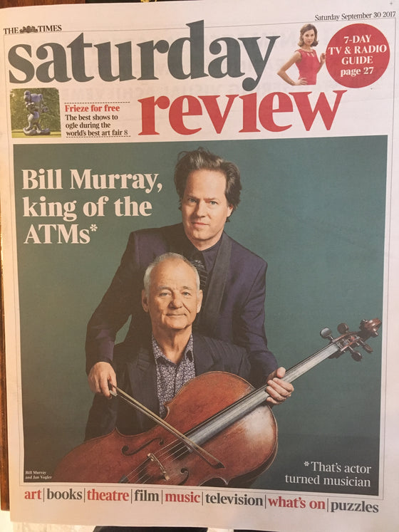 Times Review September 2017 Bill Murray Jan Vogler Edward St Aubyn Sylvia Plath