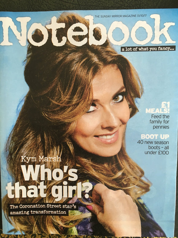 Kym Marsh on the cover of Notebook Magazine