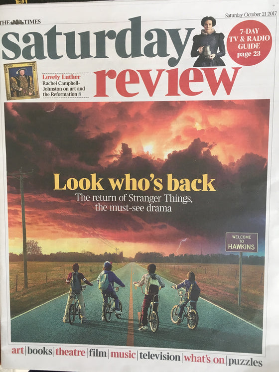 UK Times Review 21 October 2017 Stranger Things 2 Matt Ross & Duffer Mark Hamill