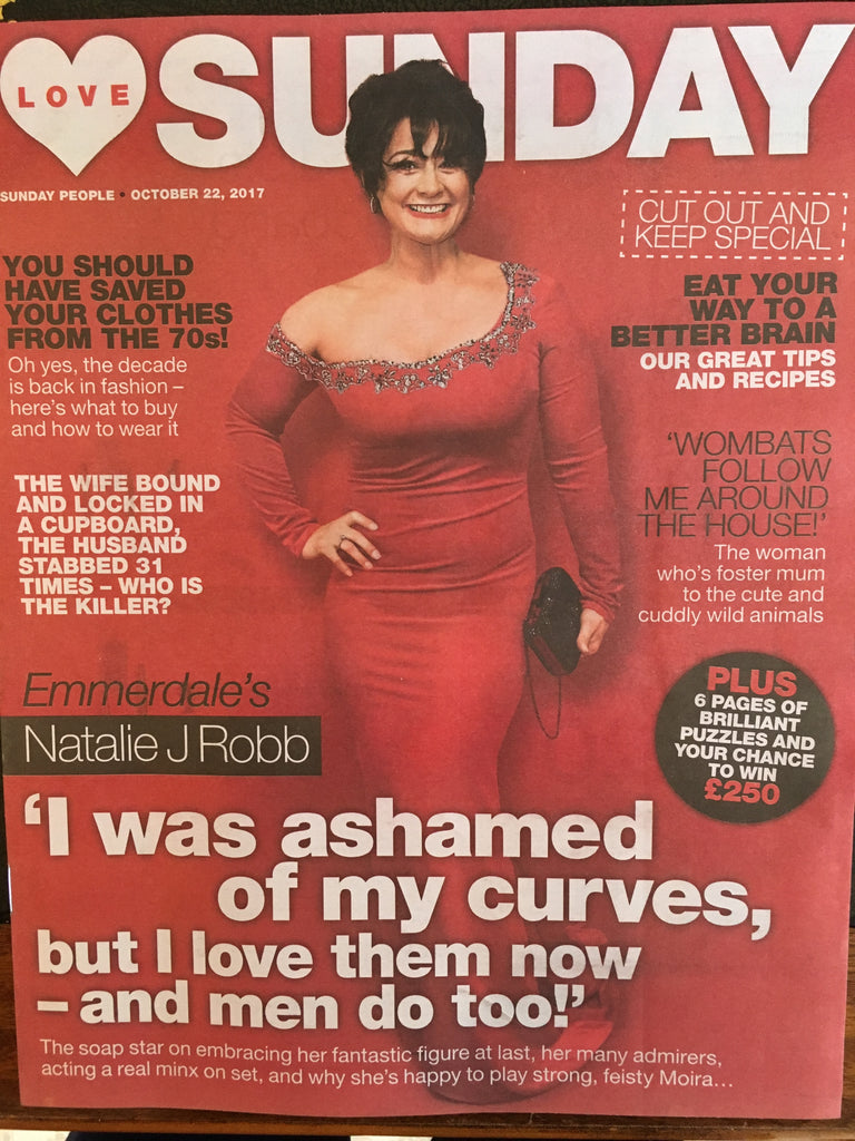 UK Love Sunday Magazine 22 October 2017 Natalie J Robbs Emmerdale Cover Story