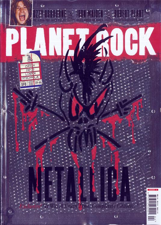 PLANET ROCK DECEMBER 2017 #4: METALLICA embossed collectors' cover