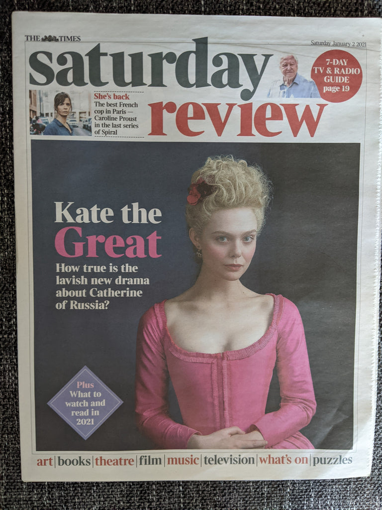 UK Times Review December 2020 ELLE FANNING Caroline Proust SPIRAL Nicholas Hoult