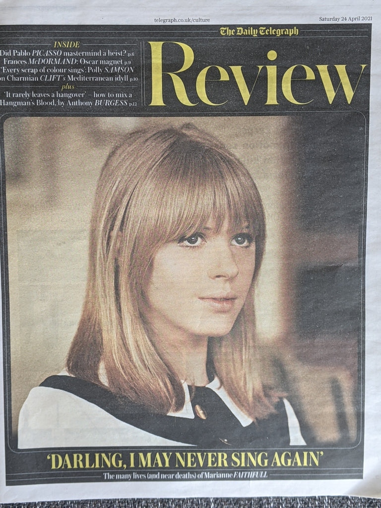 TELEGRAPH REVIEW supplement - 24 April 2021 Marianne Faithfull cover