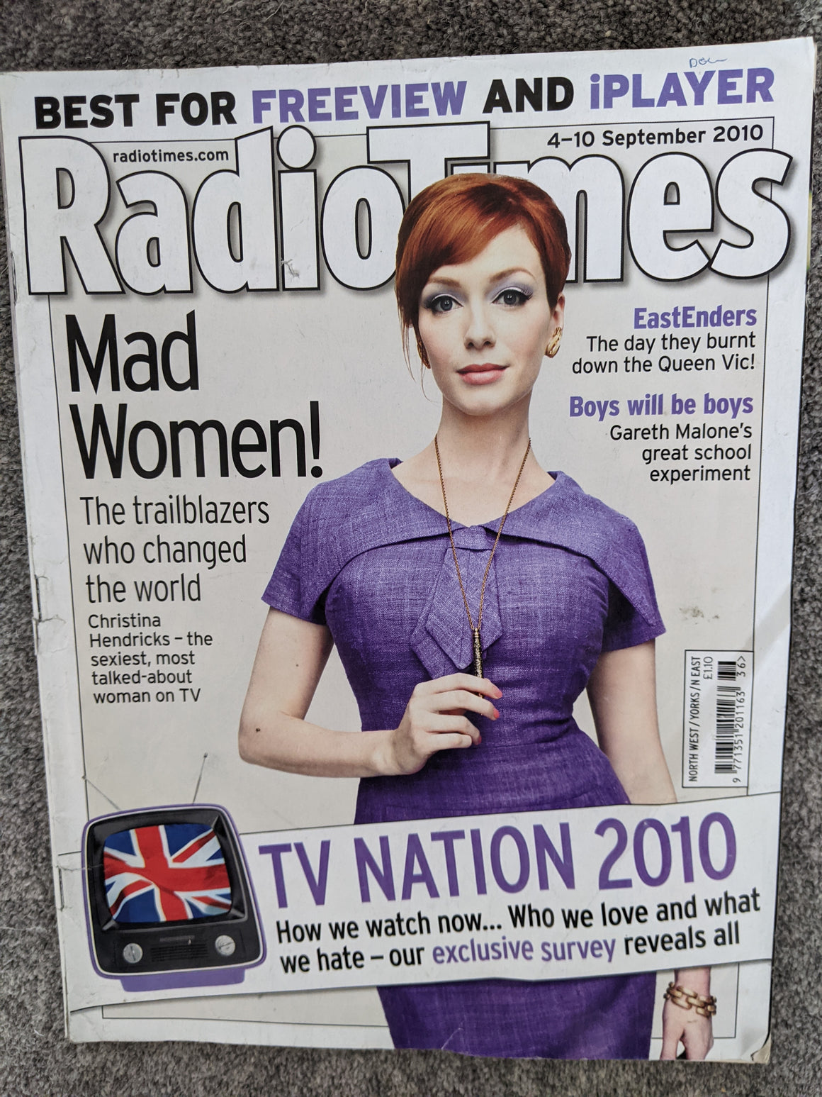 Radio Times 4 September 2010 Christina Hendricks Mad Men (USED COPY)