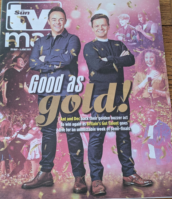 Sun TV Magazine 28/05/2022 ANT & DEC Karl Urban Emilia Fox Ciaran Hinds