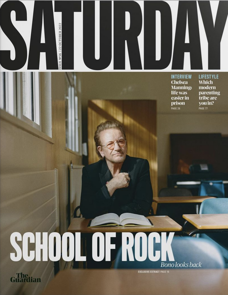 GUARDIAN SATURDAY magazine 22 October 2022 U2 Bono cover and interview