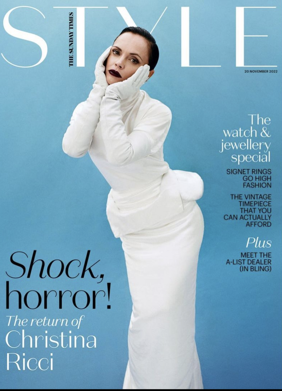 CHRISTINA RICCI for The Sunday Times Style 20th November 2022