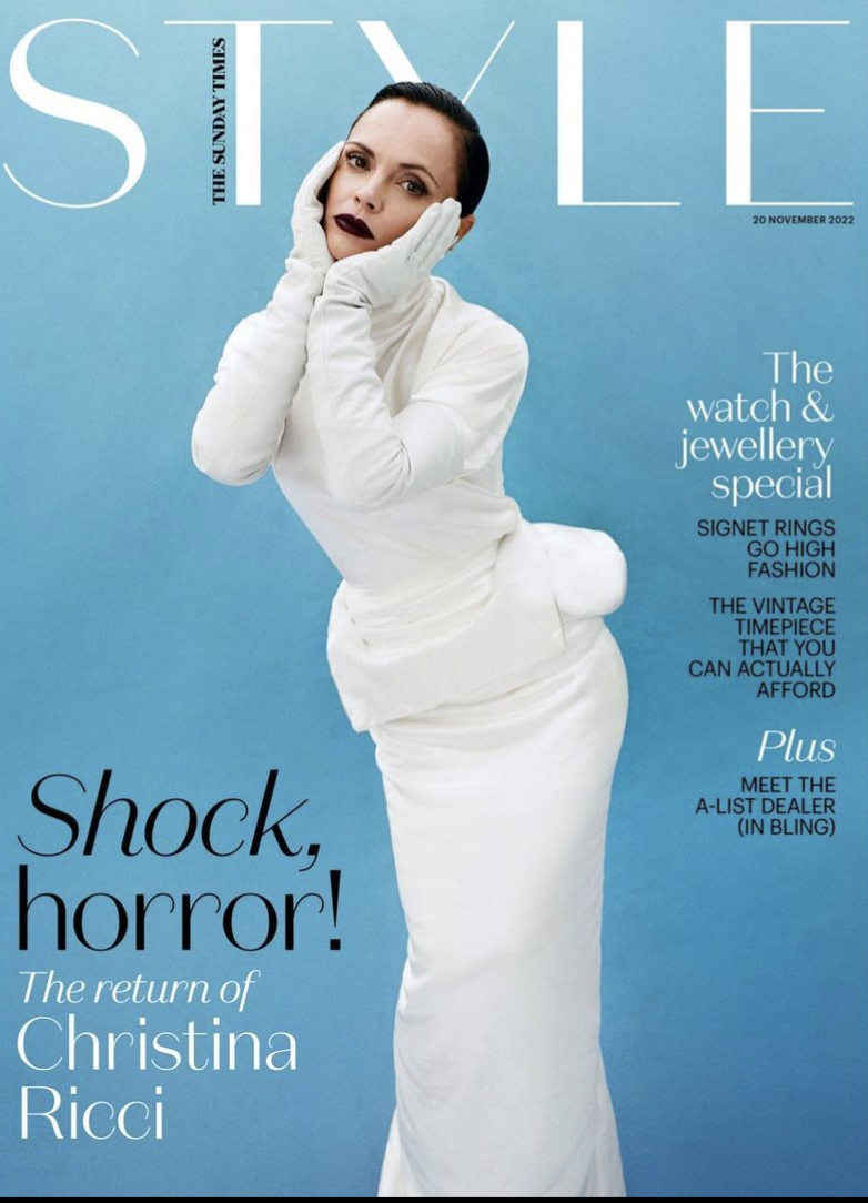 CHRISTINA RICCI for The Sunday Times Style 20th November 2022