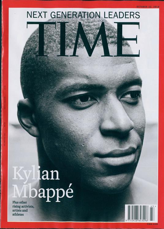 EUROPEAN TIME MAGAZINE KYLIAN MBAPPE COVER STORY - OCTOBER 22 2018