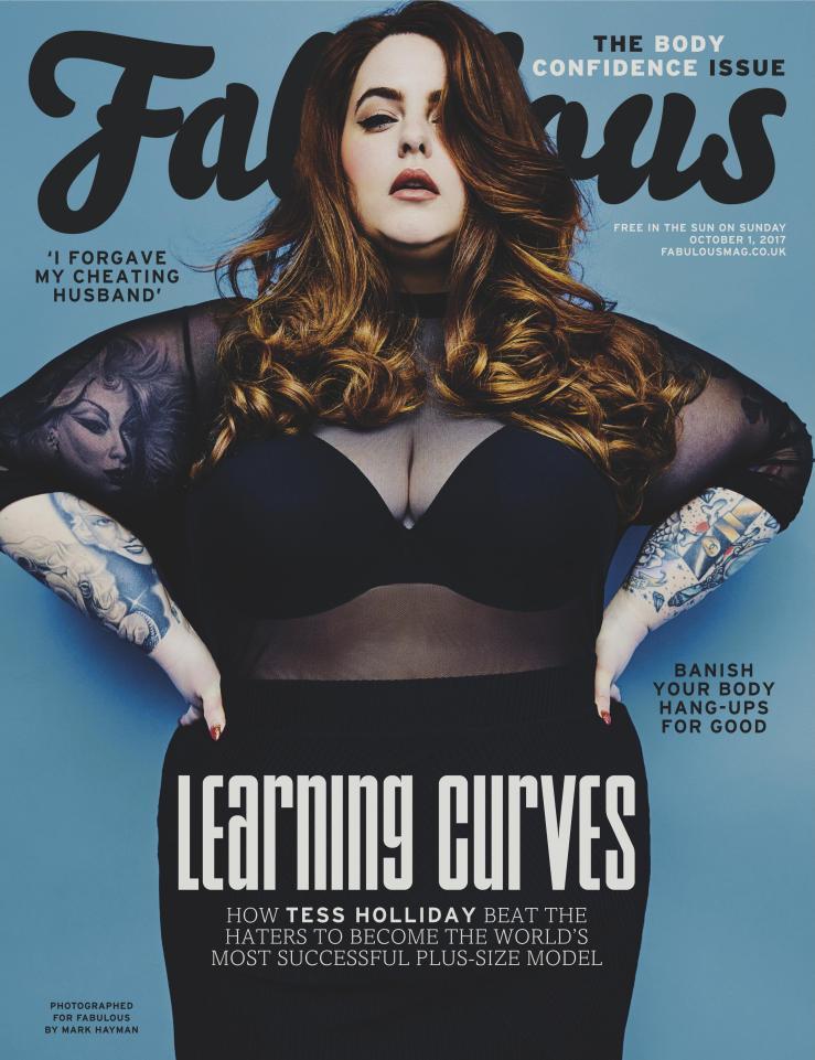 Tess Holliday on the cover of Fabulous Magazine