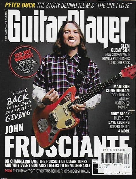 Guitar Payer Magazine Holiday 2023 JOHN FRUSCIANTE Red Hot Chili Peppers COVER