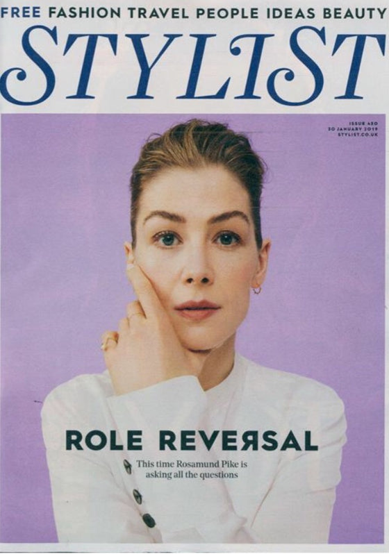 UK Stylist Magazine January 2019 Rosamund Pike Cover Story