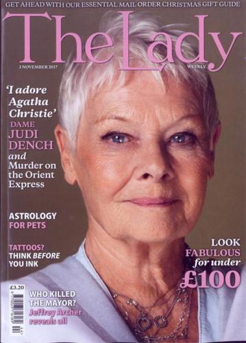 THE LADY magazine November 2017 Judi Dench Photo Cover Interview