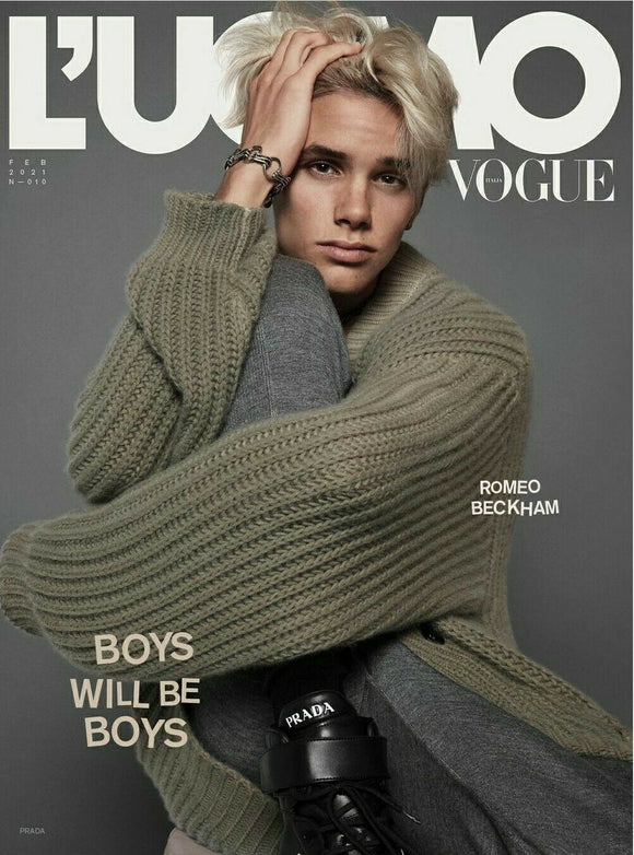 L Uomo Vogue Magazine 2021: ROMEO BECKHAM COVER - IN STOCK!