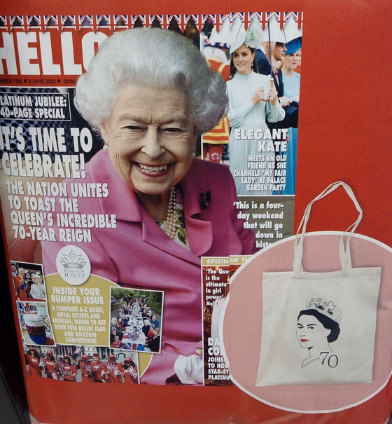 Hello! Magazine 6th June 2022 -  Queen's Platinum Jubilee Special With Tote Bag