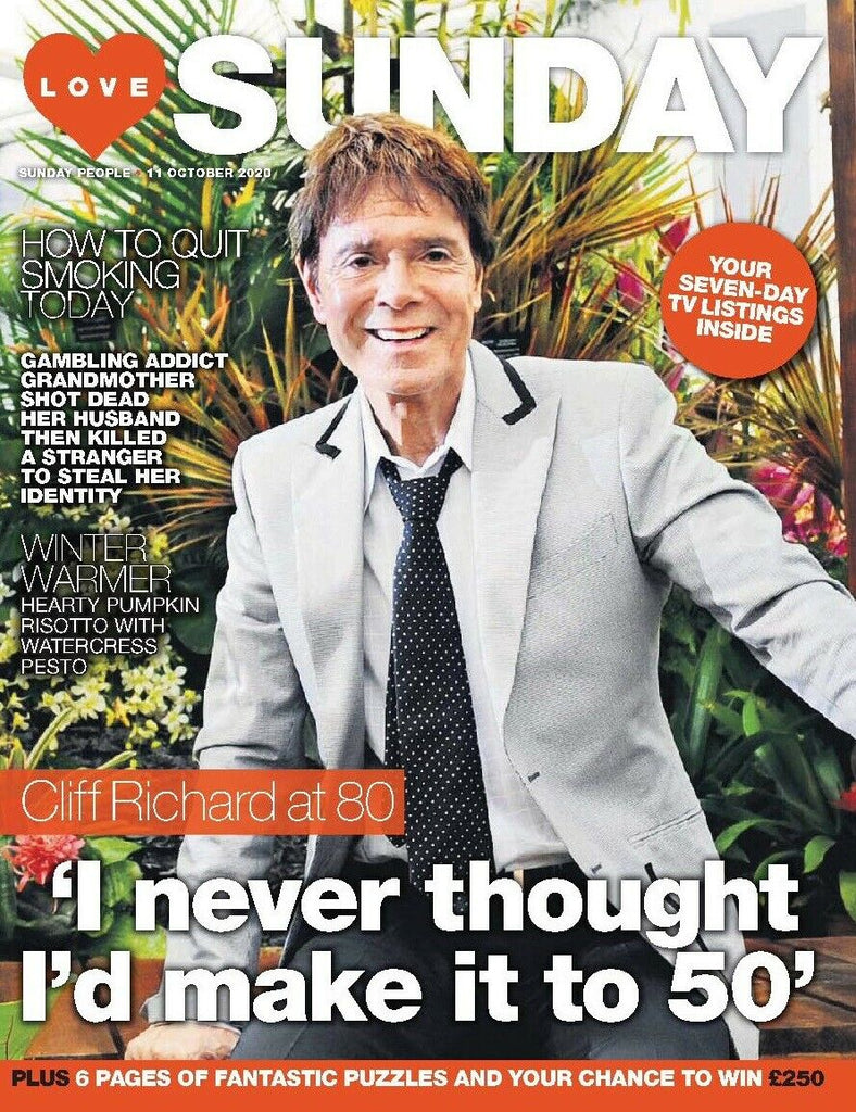 UK Love Sunday Magazine October 2020: CLIFF RICHARD COVER & FEATURE