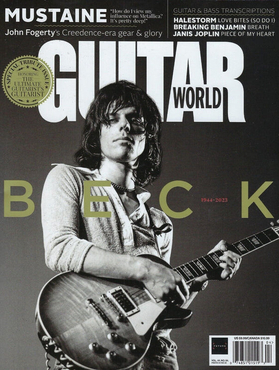 Guitar World Magazine # 4 April 2023 Jeff Beck 1944-2023 (Marked copy)