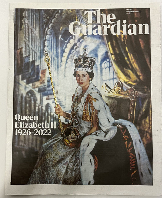 The Guardian Newspaper - 9th September 2022 - Queen Elizabeth II 1926-2022 Tribute