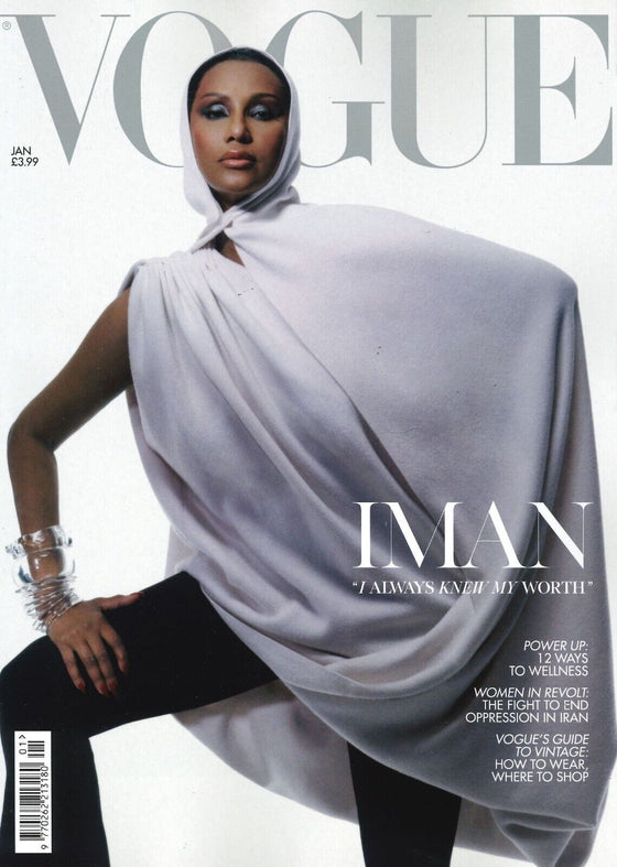 IMAN BOWIE for Vogue UK Magazine - January 2023 Cover #2