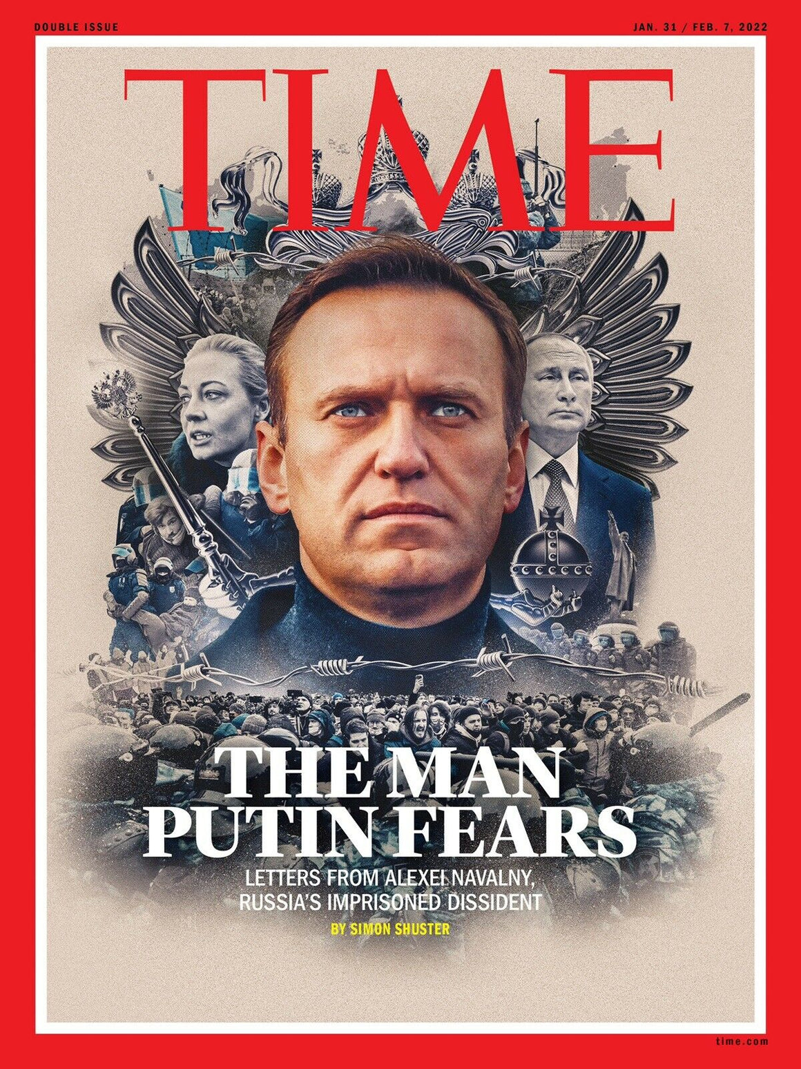 Time Magazine NEW JANUARY 31/FEBRUARY 7 2022 ALEXEI NAVALNY PUTIN FEARS LATEST