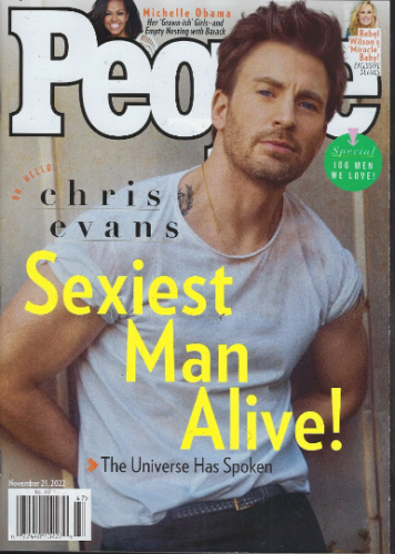Chris Evans Sexiest Man Alive People Magazine November 2022, 44% OFF