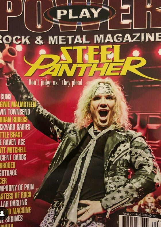 POWERPLAY MAGAZINE STEEL PANTHER PHOTO COVER INTERVIEW APRIL 2019